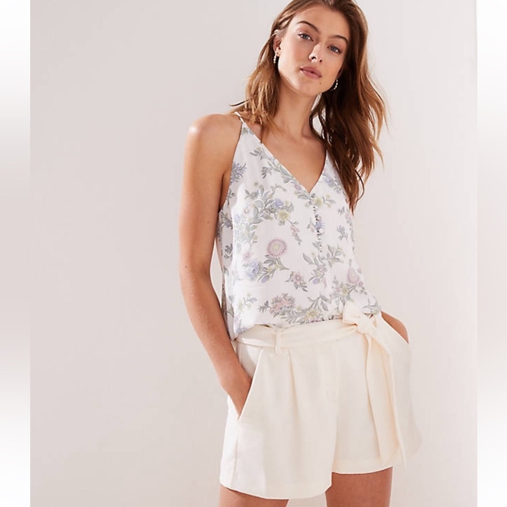 NWT LOFT Crepe Tie Waist Shorts 4